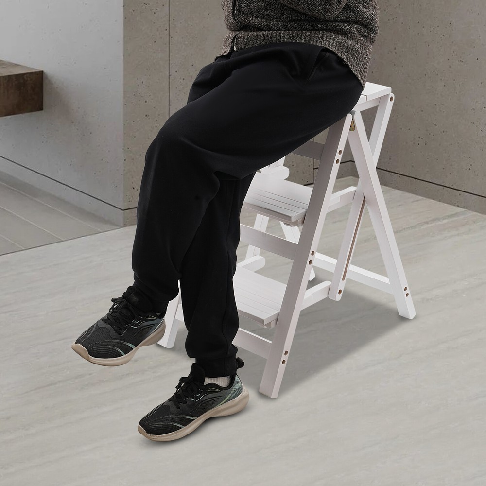 22.44*16.33*25.6 in Trapezoidal Step Stool, 3 Step Ladder, Folding Step Stool