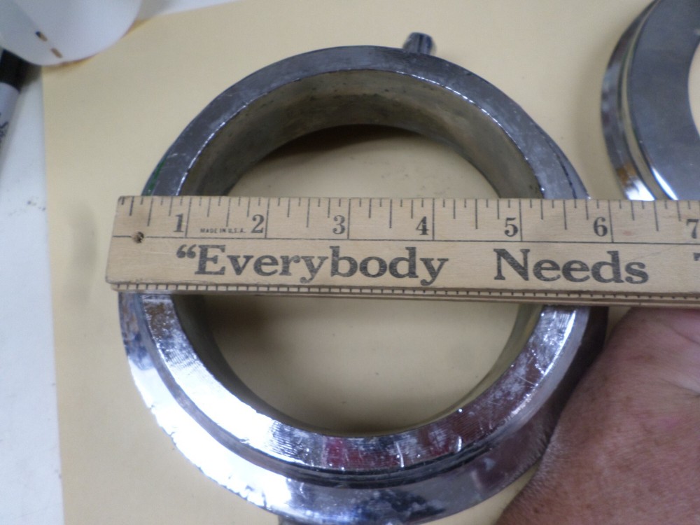 Vintage Chrome Brass Fire Hose Hydrant Adapter 5"