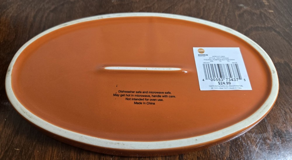 CELEBRATE TOGETHER FALL PUMPKIN BUTTER DISH