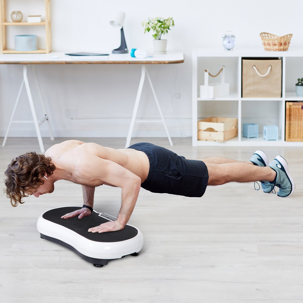 Vibration Plate Exercise Machine Home Training Equipment Workout Vibration White