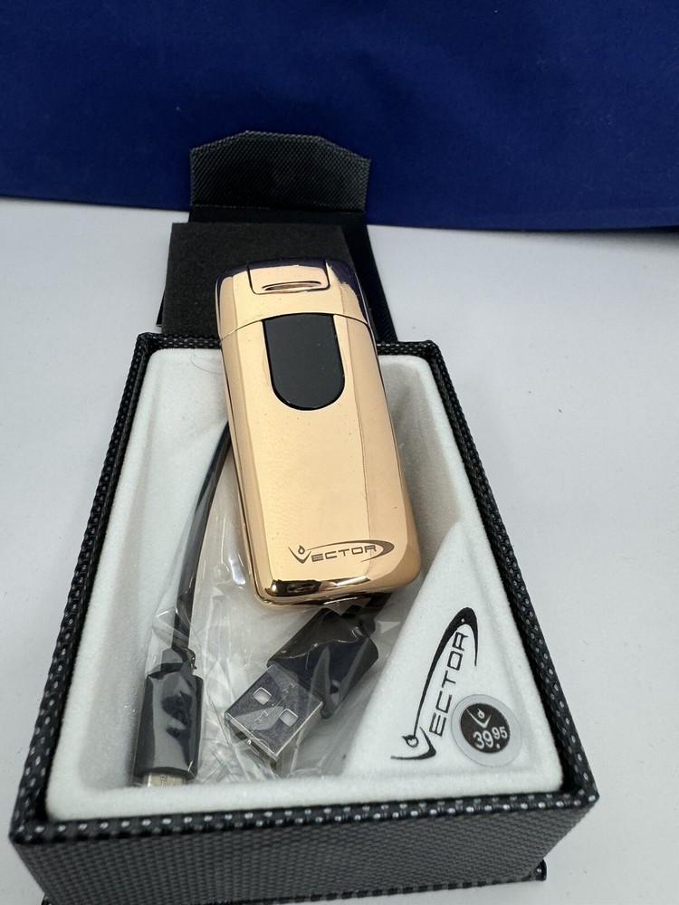 Vector ELECTRON - Arc "Flame" Sensor Ignition Cigar Lighter - Rose Gold - New