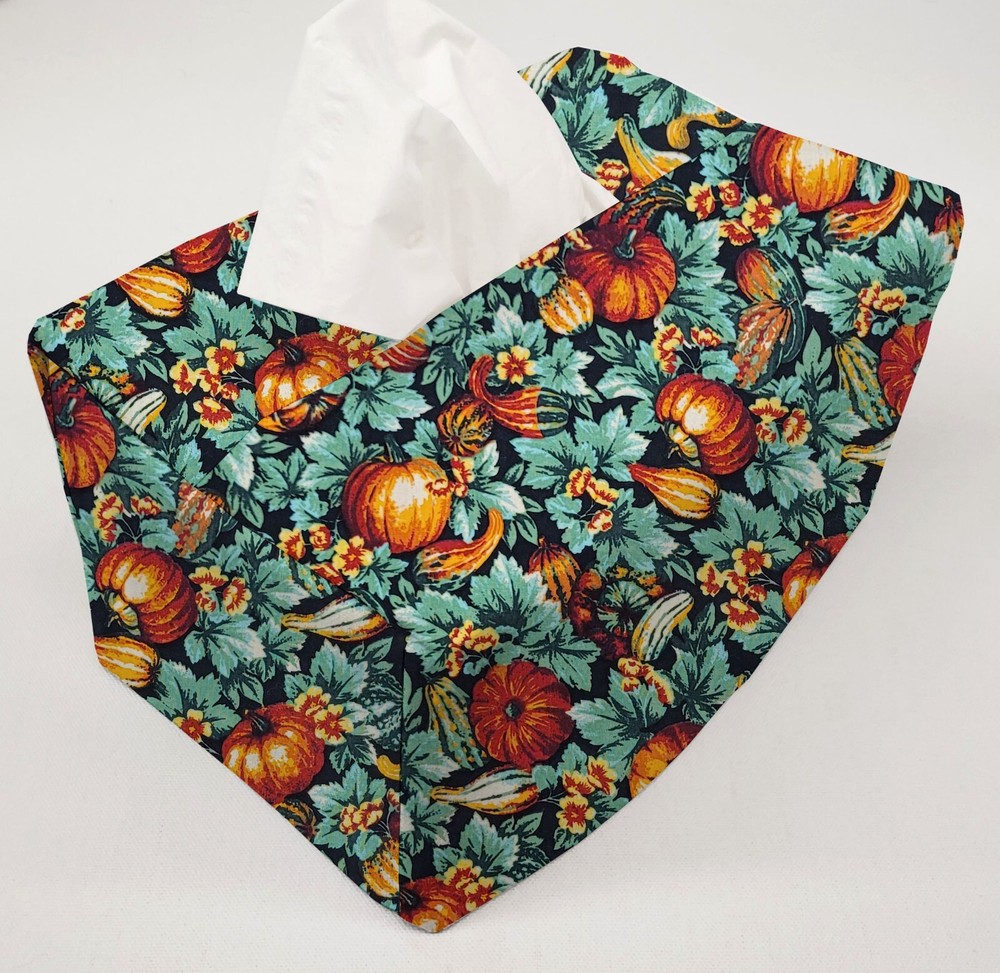 Pumpkins & Gourds Tissue Box Cover (2 Patterns Available)