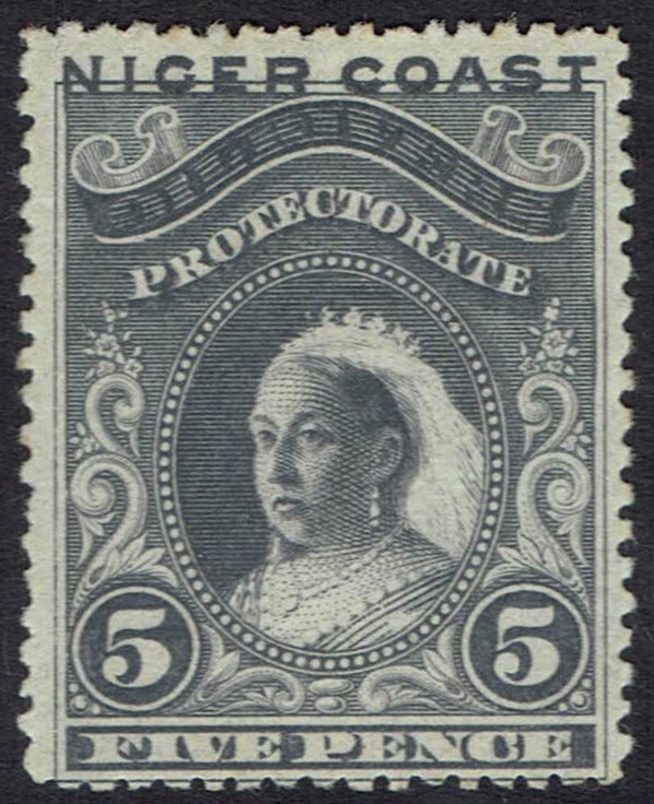 NIGER COAST 1894 QV 5D PERF 13½ - 14