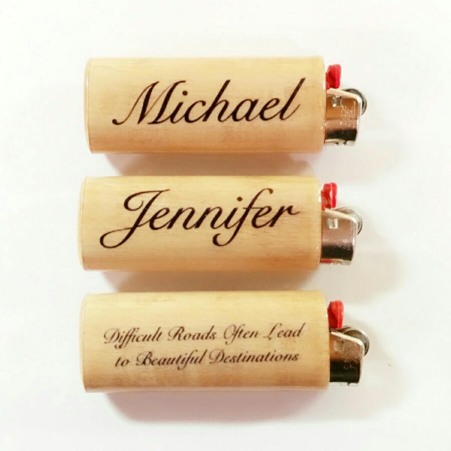 Personalized Custom Name Saying Lighter Case Sleeve Cover Inscribed Fits Bic