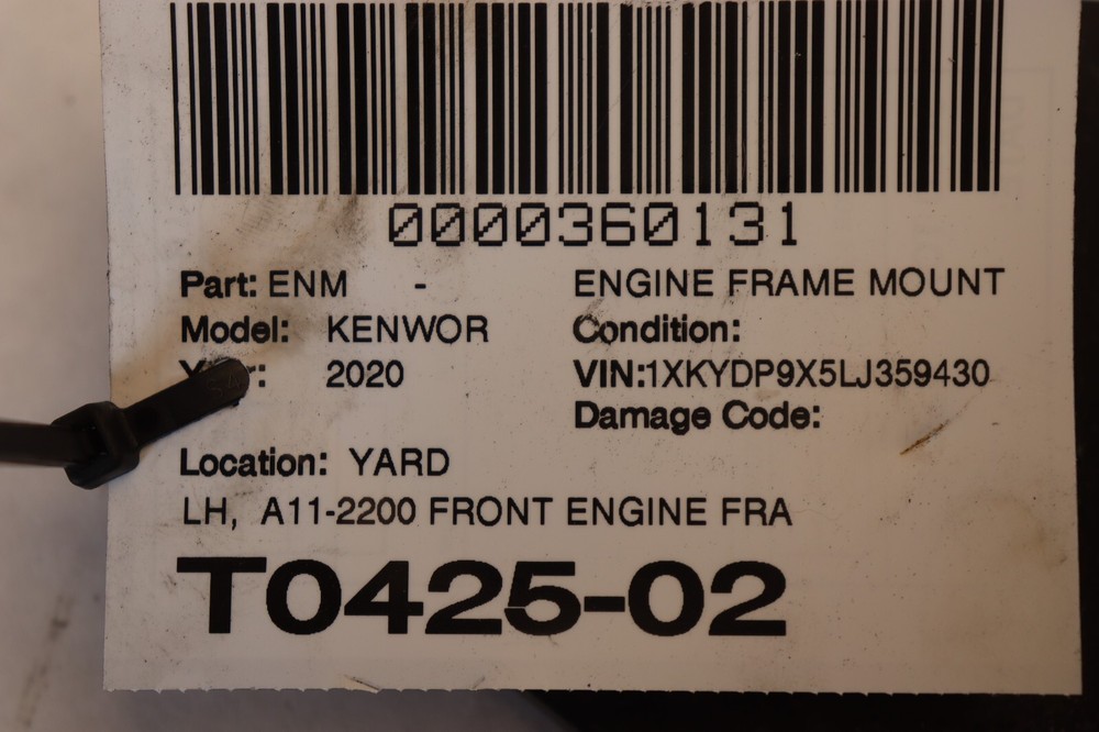 2013-2020 KENWORTH T680 PACCAR MX-13 FRONT LEFT ENGINE FRAME MOUNT BRACKET OEM