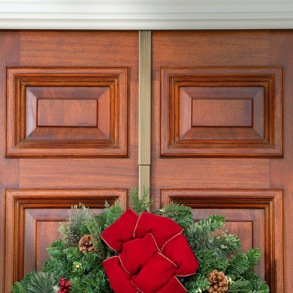 Adapt™ Adjustable Length Wreath Hanger - 2 Pack Antique Brass