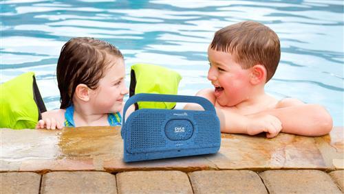 New PBTW20WT Waterproof Wireless Bluetooth Stereo Speaker W/Microphone/AUX Input