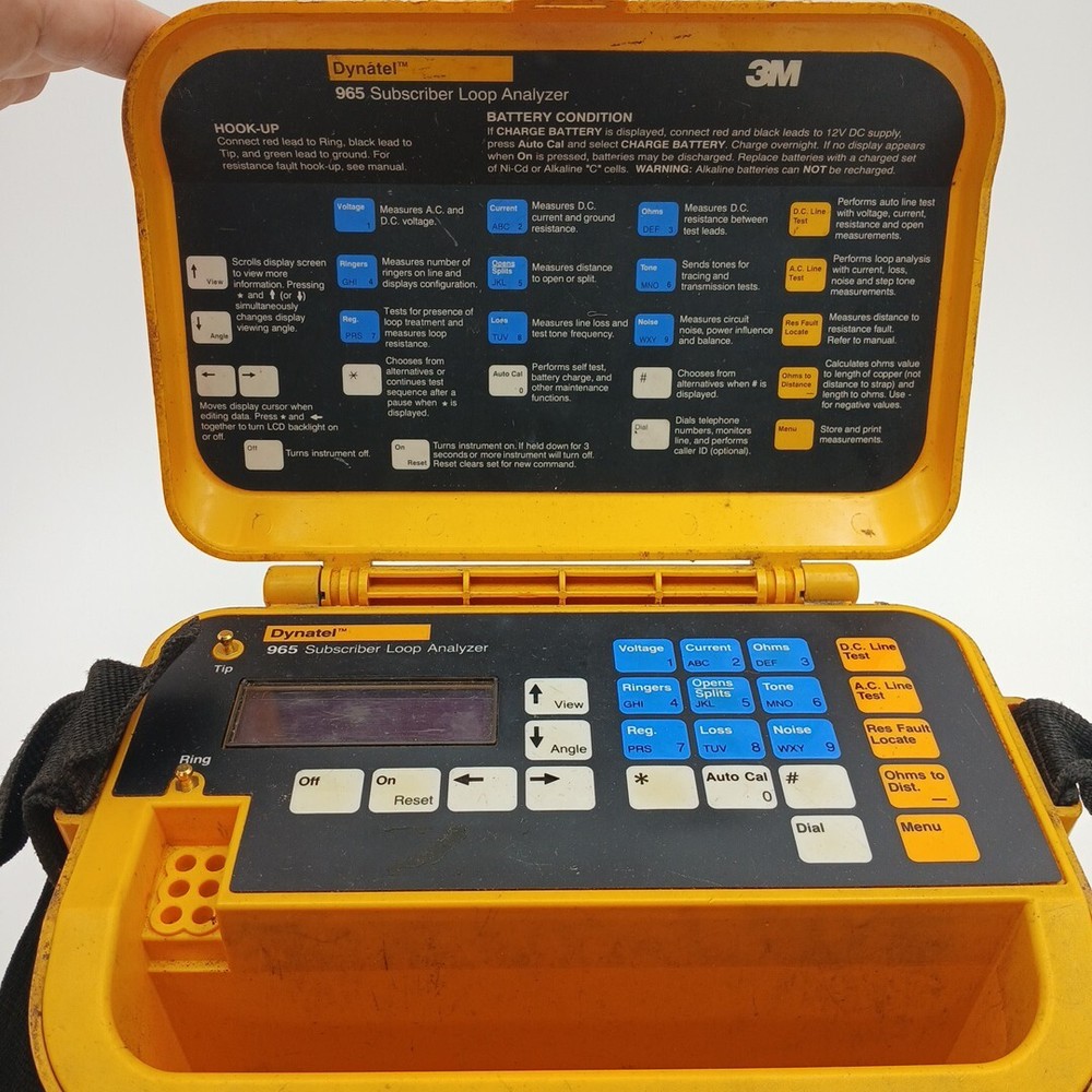 3M Dynatel 965 Subscriber Loop Analyzer - Powers On - No Leads