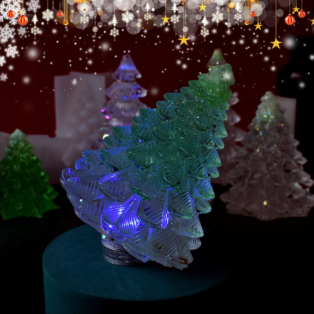 DIY Epoxy Resin Silicone Christmas Tree Decoration Mould Casting Craft Tool