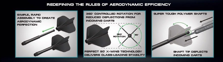 WINMAU STEALTH RED SHAFTS MEDIUM