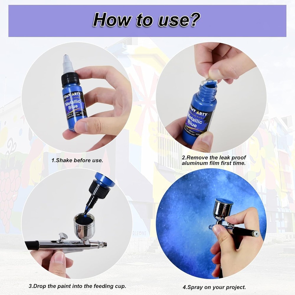 Versatile Airbrush Paints for Various Surfaces