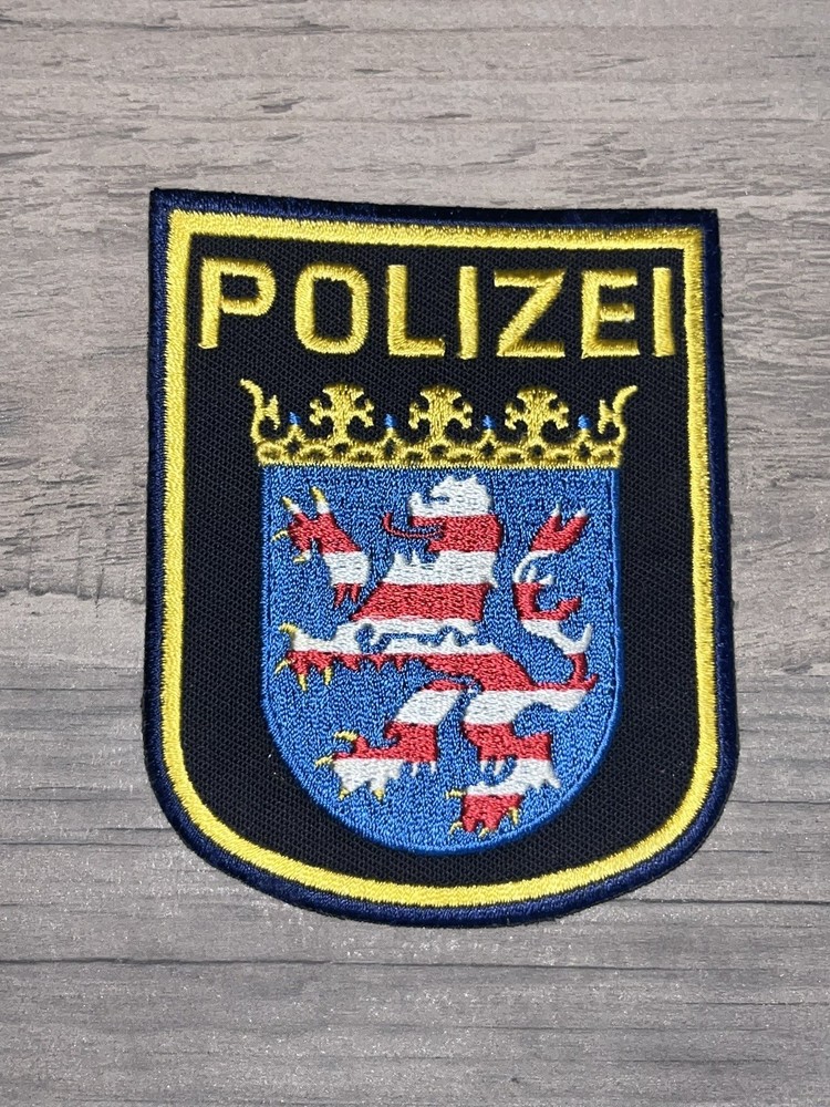 2 Hessen Germany Police Patch - Polizei - Hook & Loop