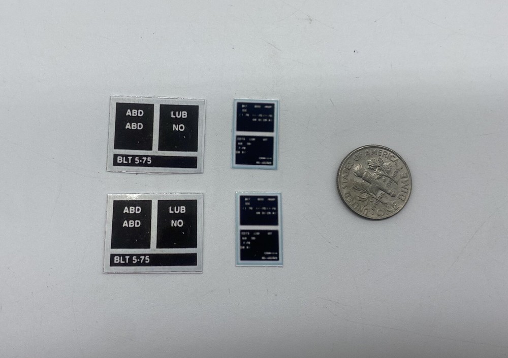 G scale Freight Car Information Decals (set of Four)