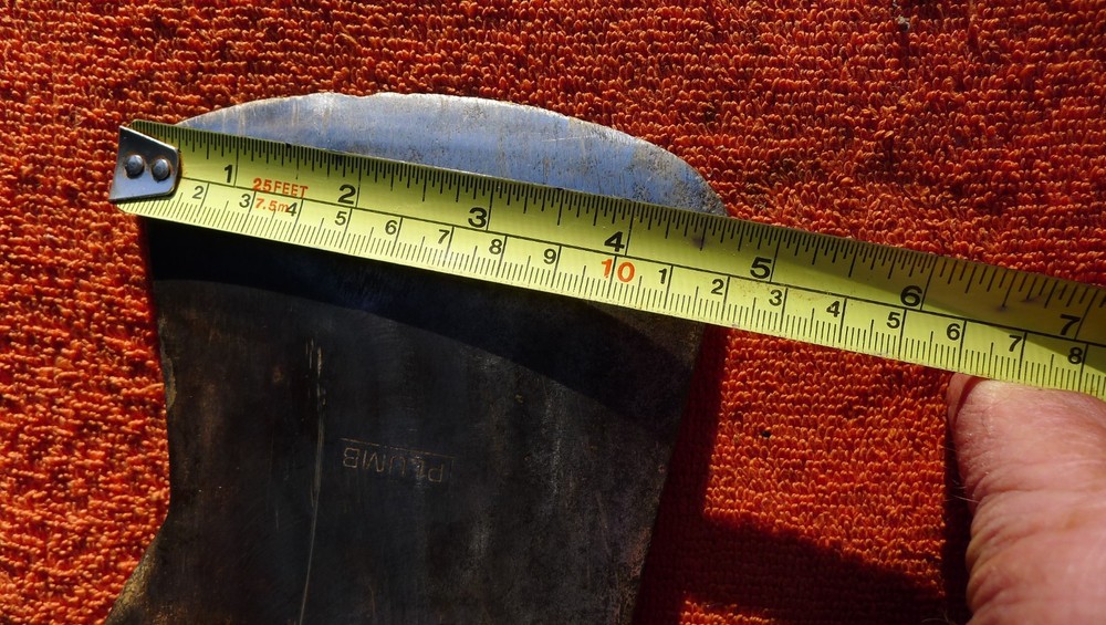 ANTIQUE PLUMB AXE HEAD, JERSEY PATTERN