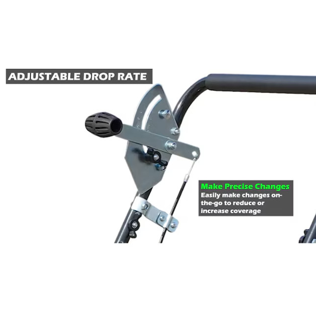 Yard Commander Drop Spreader 60-lb Capacity Compatible with Fertilizer, Seed