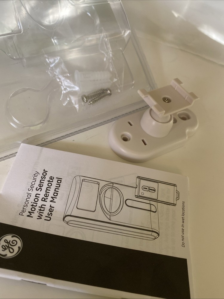 GE Personal Security Motion Sensor Wall Mounting Bracket Only w/ Screws, Manual