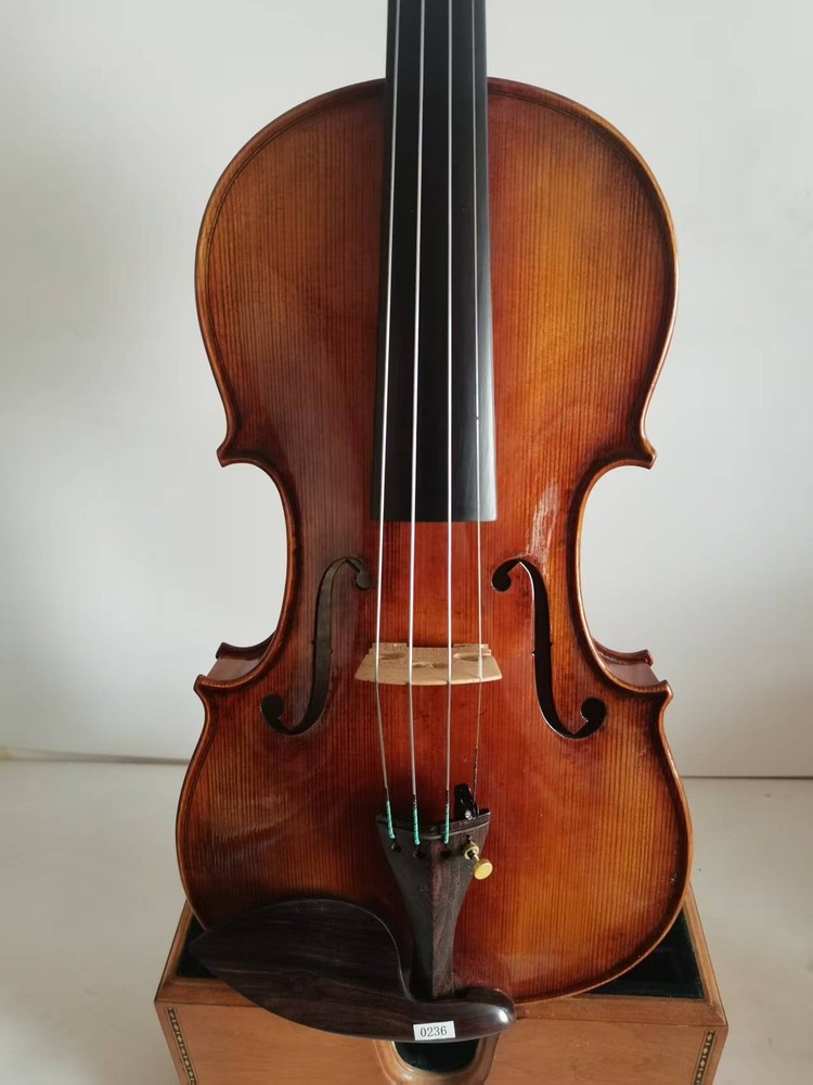 Master 4/4 violin 1pc Solid flamed maple back spruce top hand Made 0236