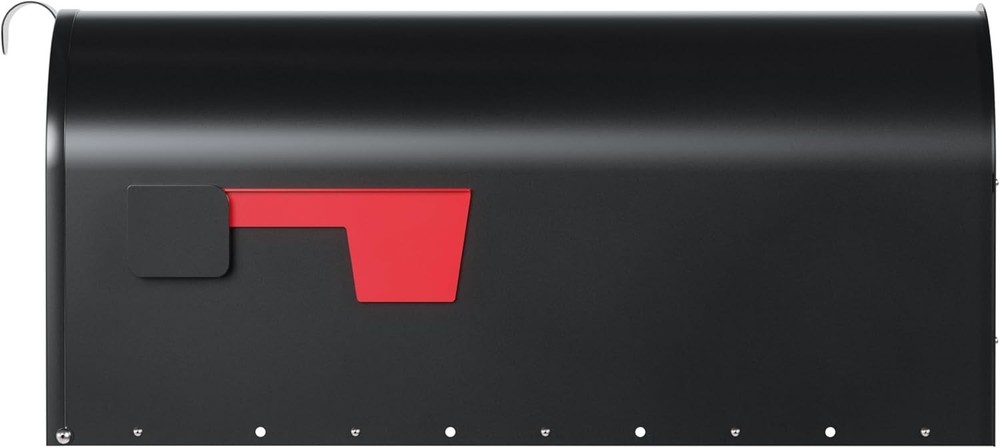Black Post Mount Mailbox - Medium Capacity, Durable Steel