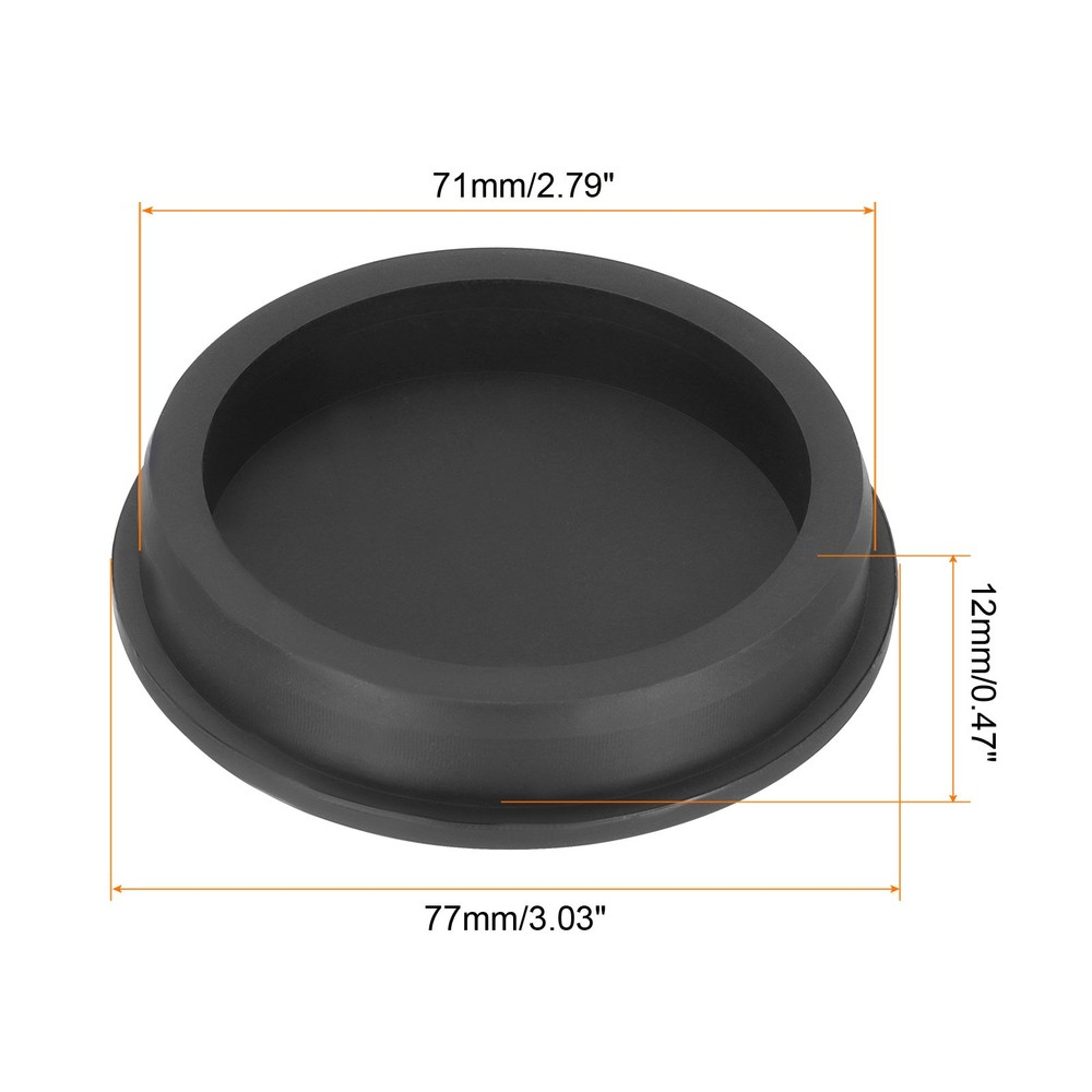 High Temp Silicone Plug T Shaped Silicon Stopper Black 77x12x71mm