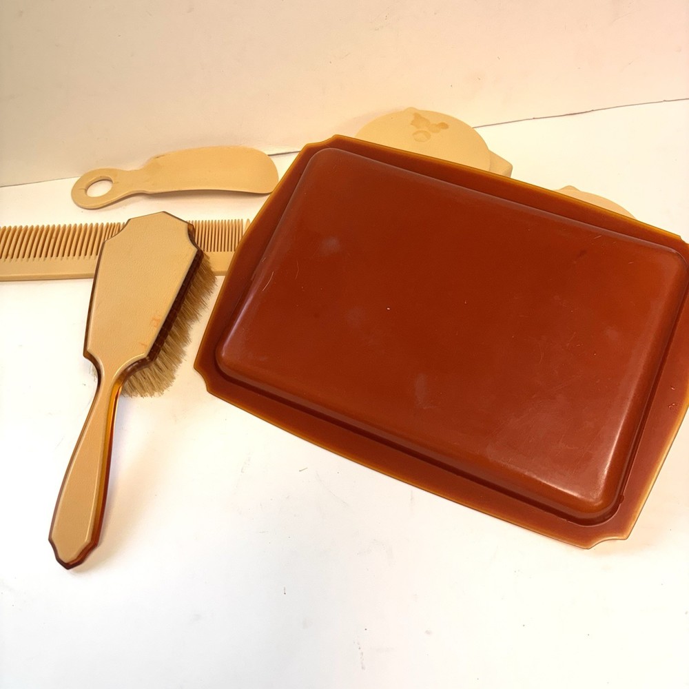 Vintage Ivo Ware Vanity Set With Tray 8 Pieces