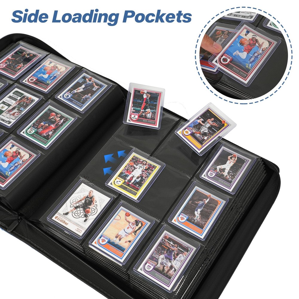 Sibonic 9-Pocket Toploader Binder - 360 Card Hard Cases TCG Storage