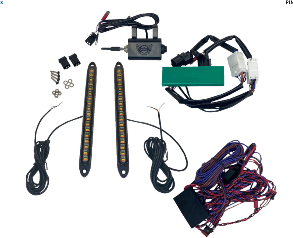 CUSTOM DYNAMICS CD-SXS-TA Front & Rear Amber LED Turn Signal Kit