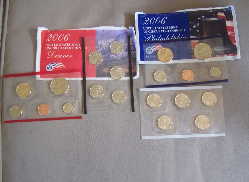 2006  U.S. MINT UNCIRCULATED P & D CLAD   20 COINS SET TOTAL.