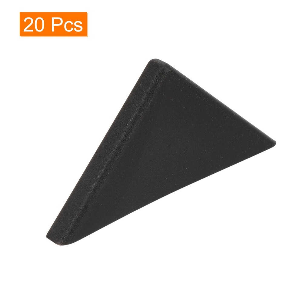 20Pcs Corner Protectors 3x50mm Plastic Right Angle Corner Guards Cushion Black
