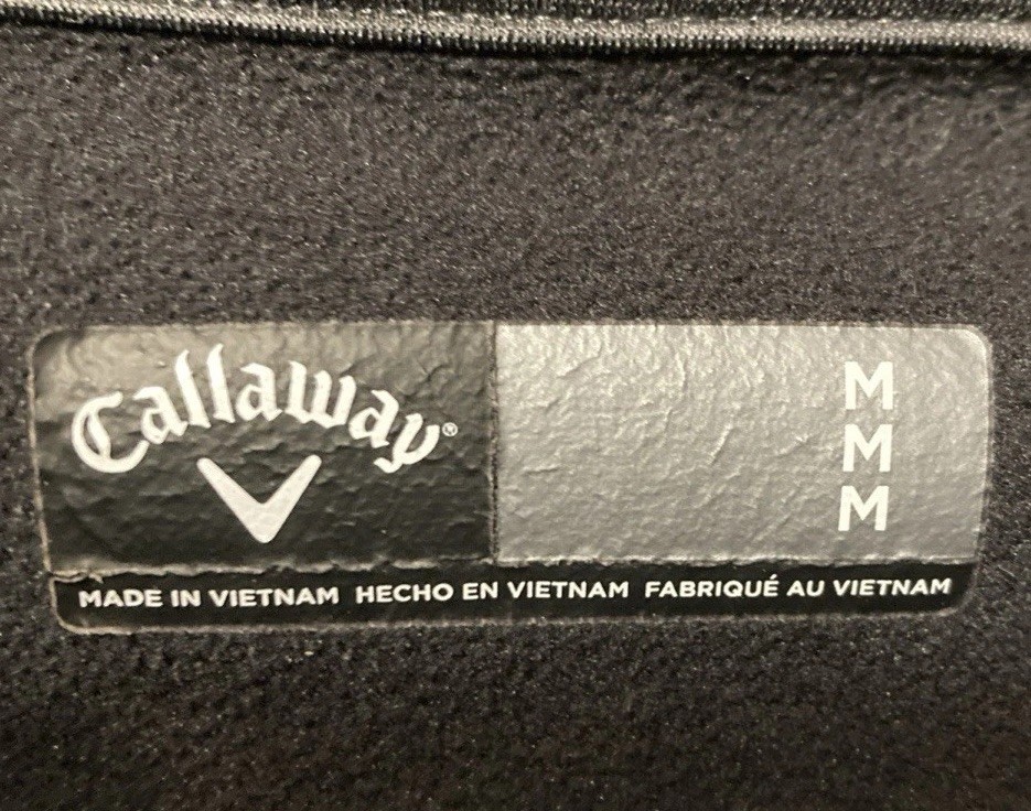 Men’s Callaway Black Long Sleeve Polyester Dri-Fit Pullover Jacket Sz M