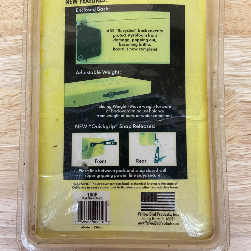 Yellow Bird Medium Port Side Planer Board, Tattle Flag System