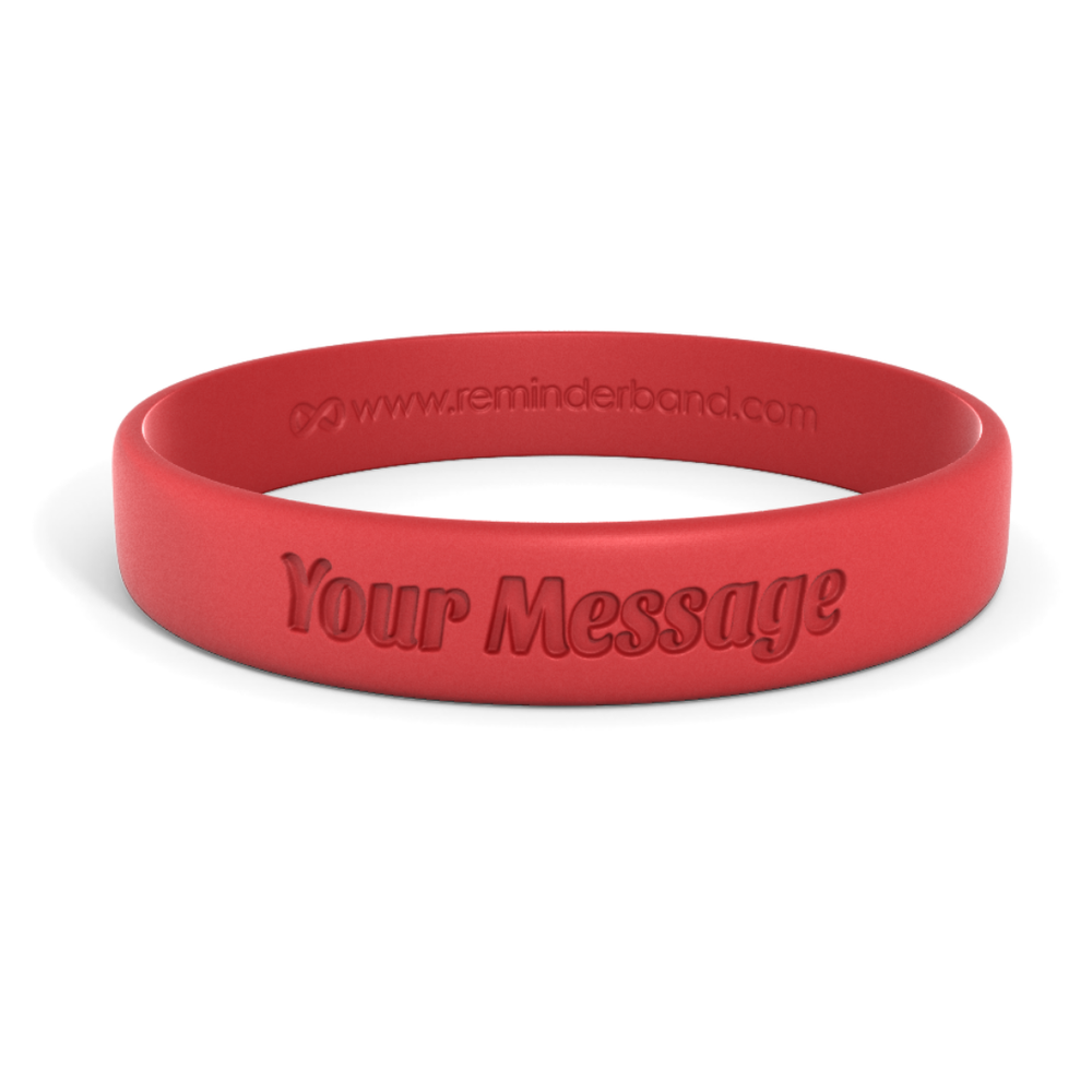 Classic Custom Debossed Silicone Wristbands - Personalized Rubber Bracelets