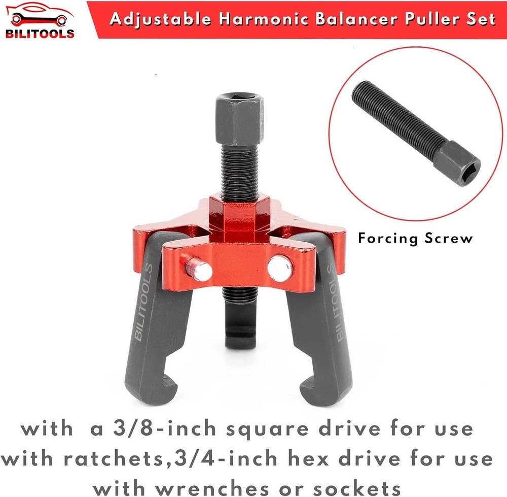 Harmonic Balancer Puller Crank Pulley Removal Kit Engine Motor Rod Auto LS GM
