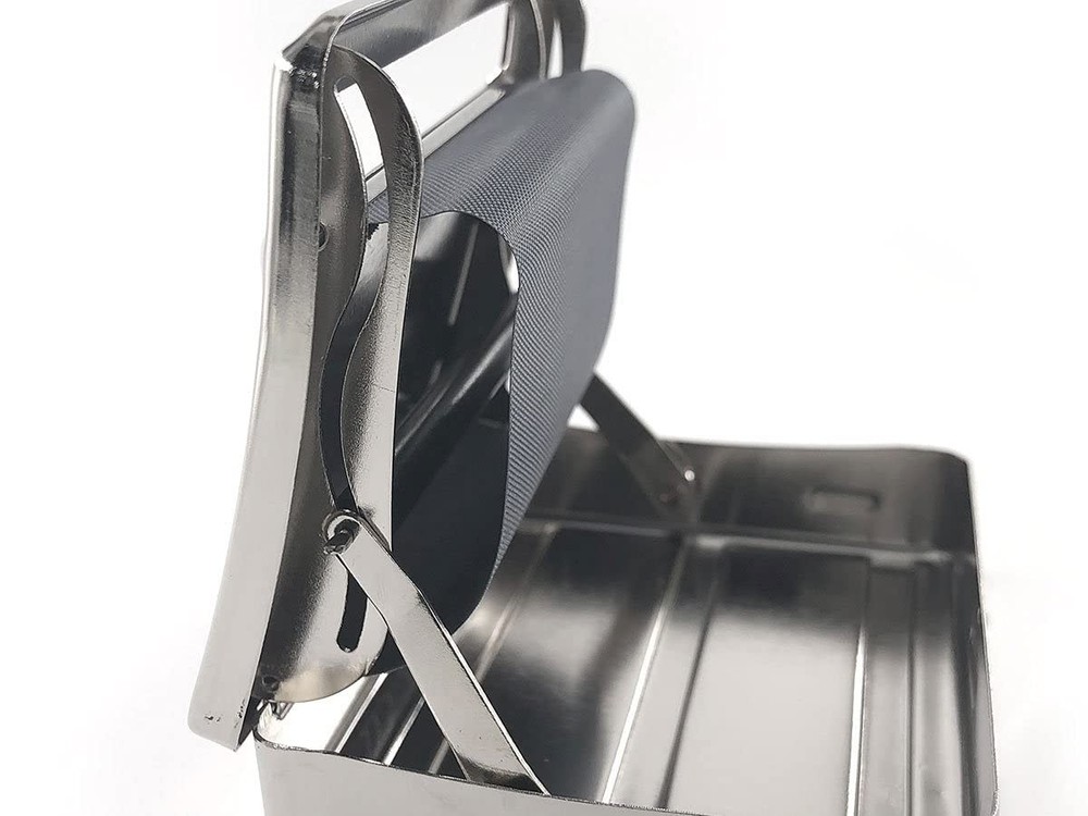Metal Cigarette Roller – 70mm Automatic with Storage Clip, Silver Style