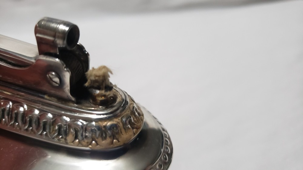 Ronson Queen Anne Table Lighter Tall Silver Tone Vintage Untested