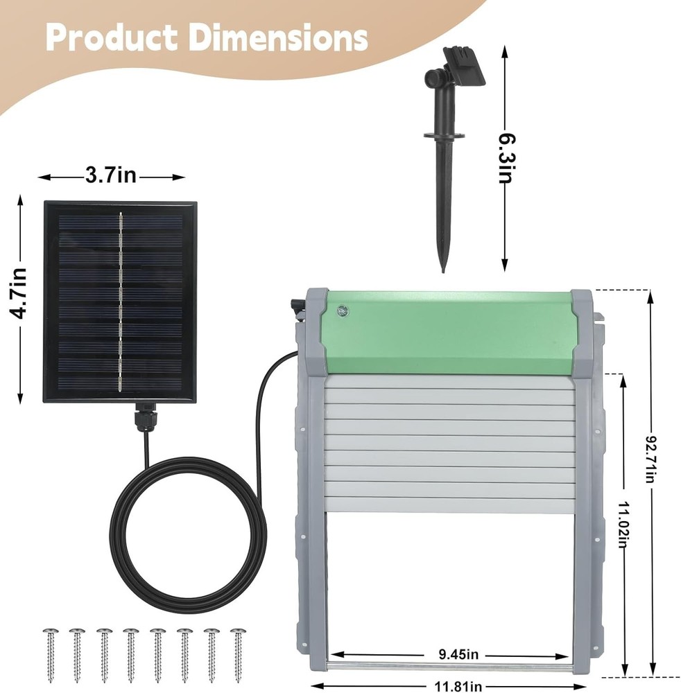Automatic Chicken Coop Door Solar: Automatic Chicken Door - Solar