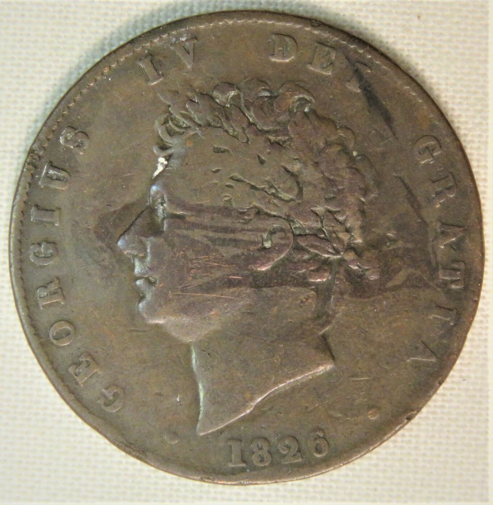 1826  Great Britain  Half Penny       (228)