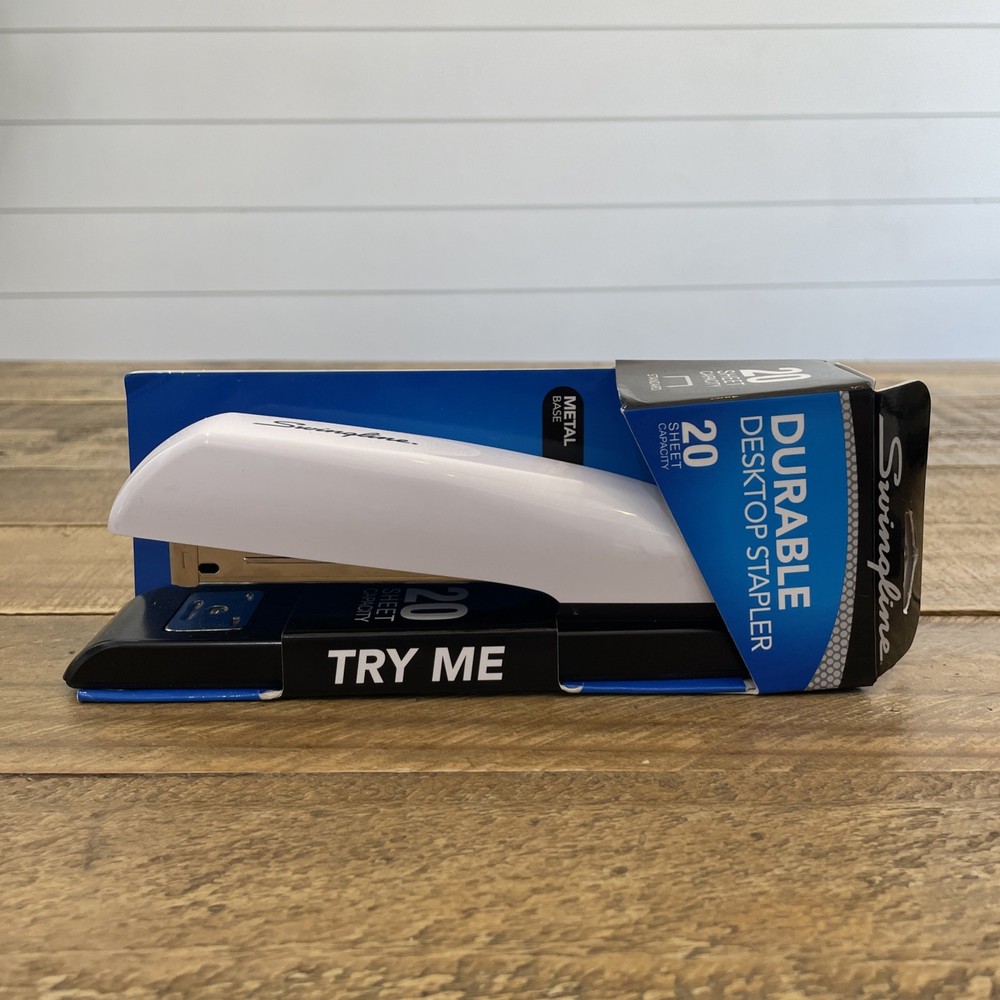 Swing-line Durable Desktop Standard Stapler White New 7” Long