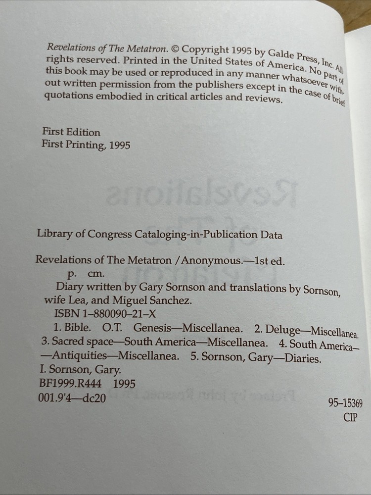 Revelations Of The Metatron