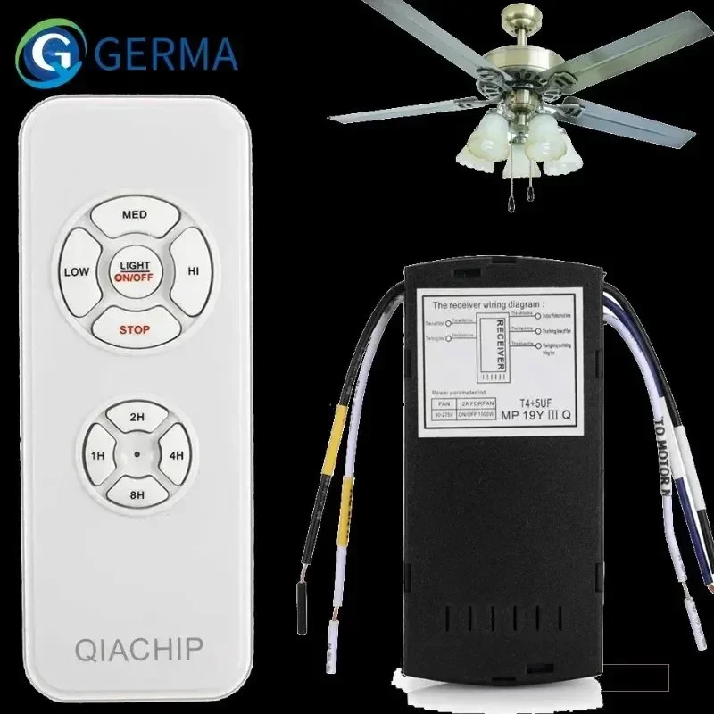 Universal Ceiling Fan Lamp Remote Control Kit AC 110-240V Timing Control Switch