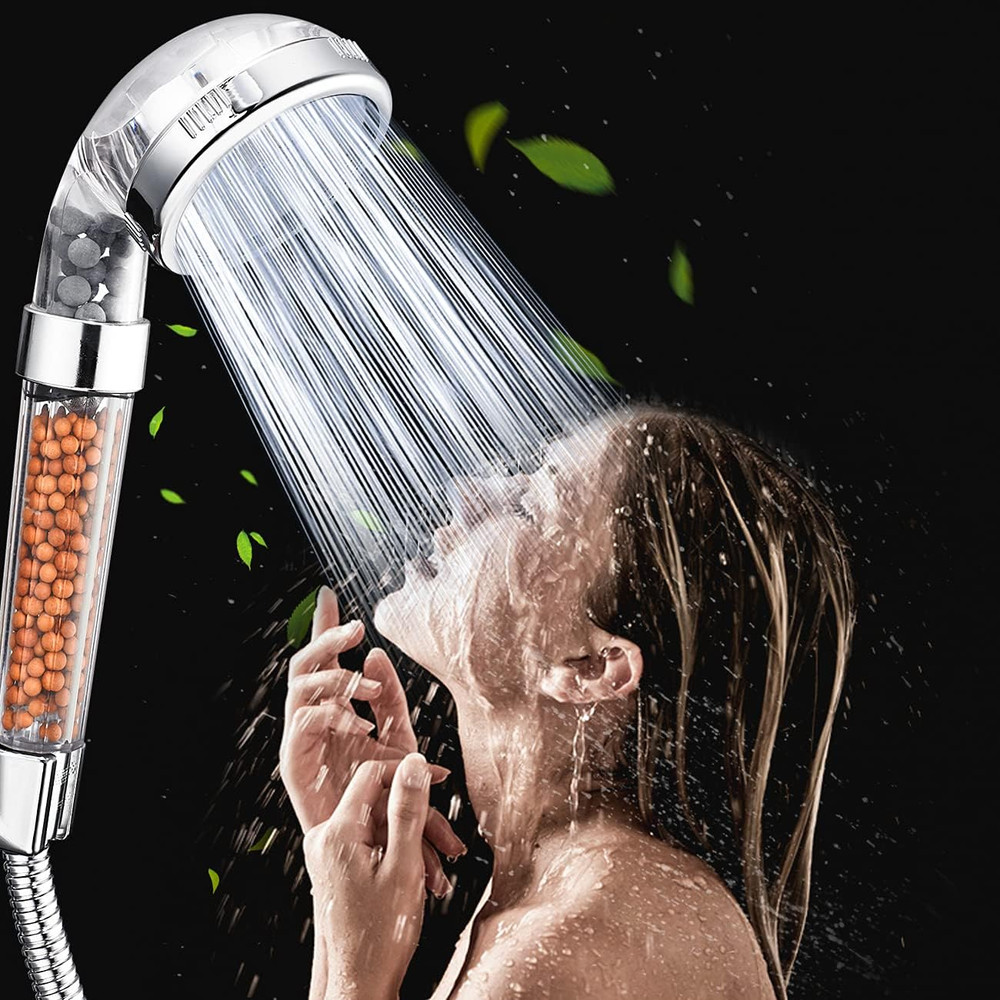 Shower Head, Filter Filtration High Pressure Water Saving 3 Mode Function Spray