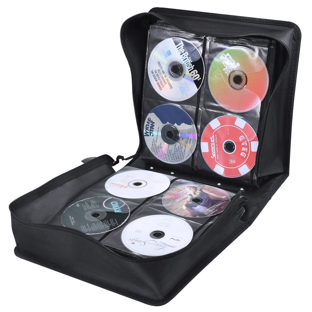 CD DVD Case Binder CD DVD Case Wallet Storage Holder Binder 400 Capacity CD DVD