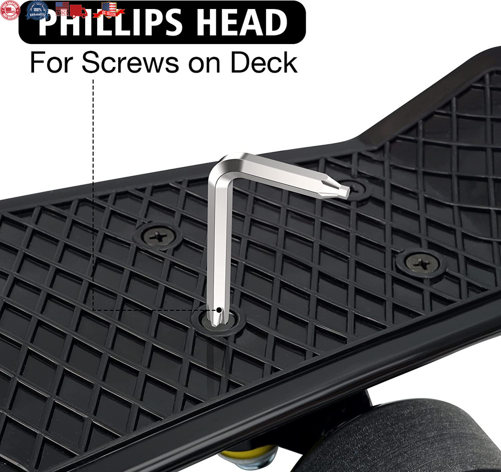 All-In-One Skate Tools Multi-Function Portable Skateboard T Tool Accessory with