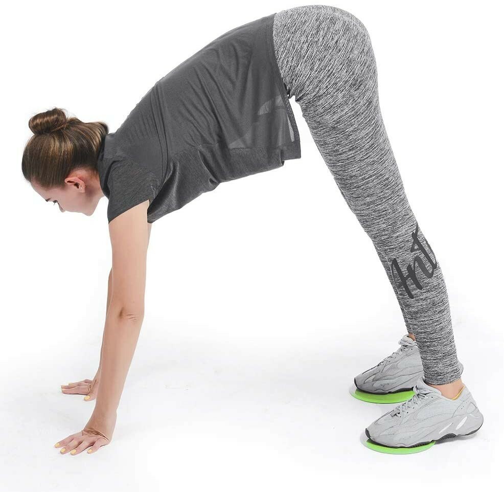 Chiwo Exercise Core Sliders for Working Out, 2 Pack Dual Sided Use on Carpet
