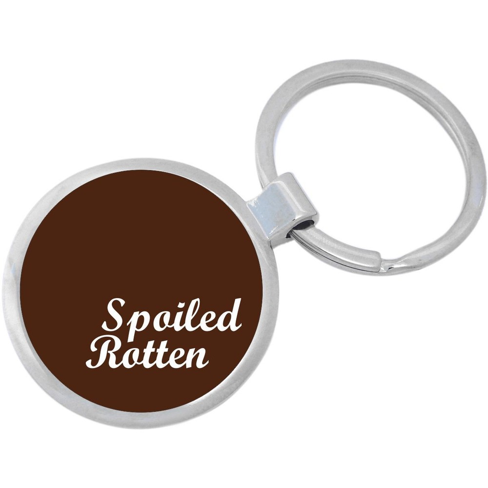 Spoiled Rotten Photo Keychain - Includes 1.25 Inch Loop for Keys or Backpack