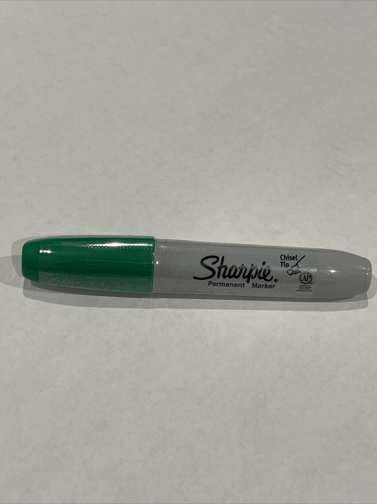 Sharpie Permanent Marker Chisel Tip, Green, Each