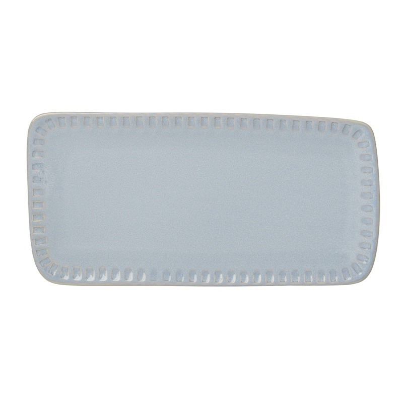 Artisanal Stripe Stoneware Serving Tray Microwave Dishwasher Safe Rectangular US