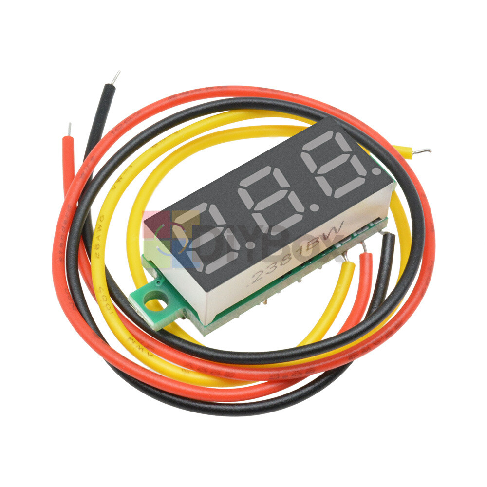 5Pcs 0.28" Red LED DC0-100V Voltmeter Digital Display Voltage VOLT METER 12V 24V