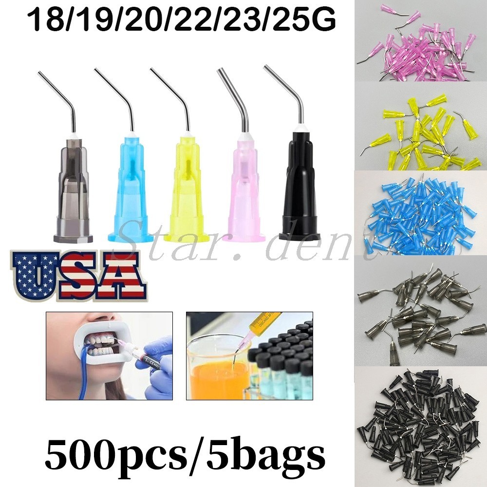 Irrigation Pre Bent Needles Dental Flow Etch Composite Resin Acid Syringe Tips