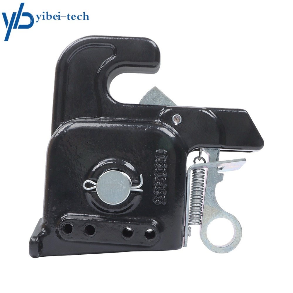 Black Category 2 Tractor Easy Change Quick Hitch Kit w/ Stabilizer Bar Full Hard