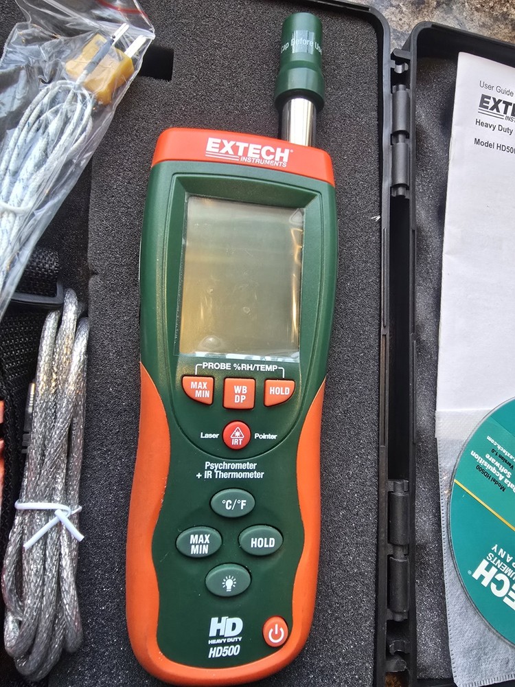 EXTECH HD500 Psychrometer with IR Thermometer